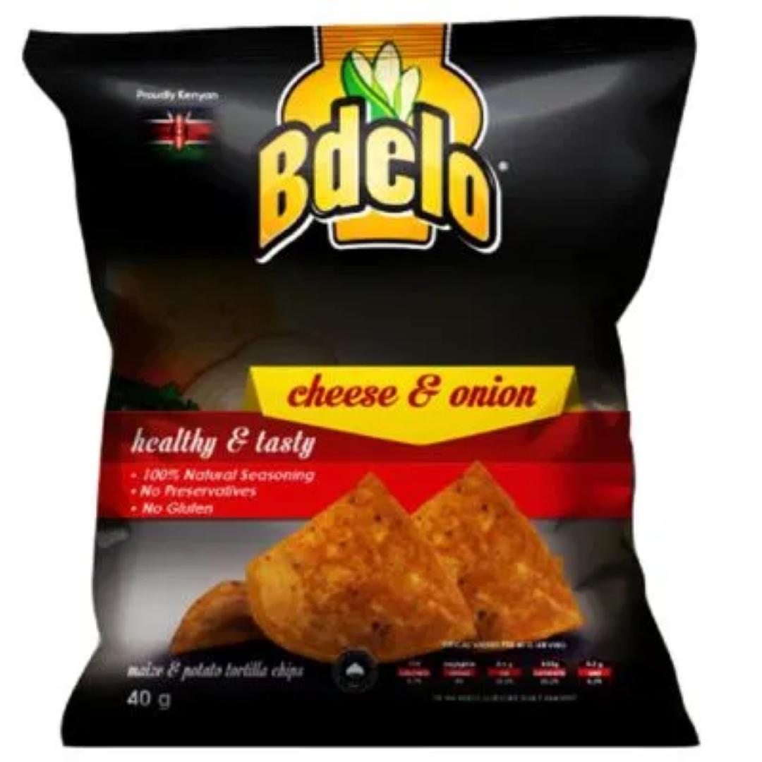 BDELO M & P TORTILLA CHIPS CHEESE & ONION 40G